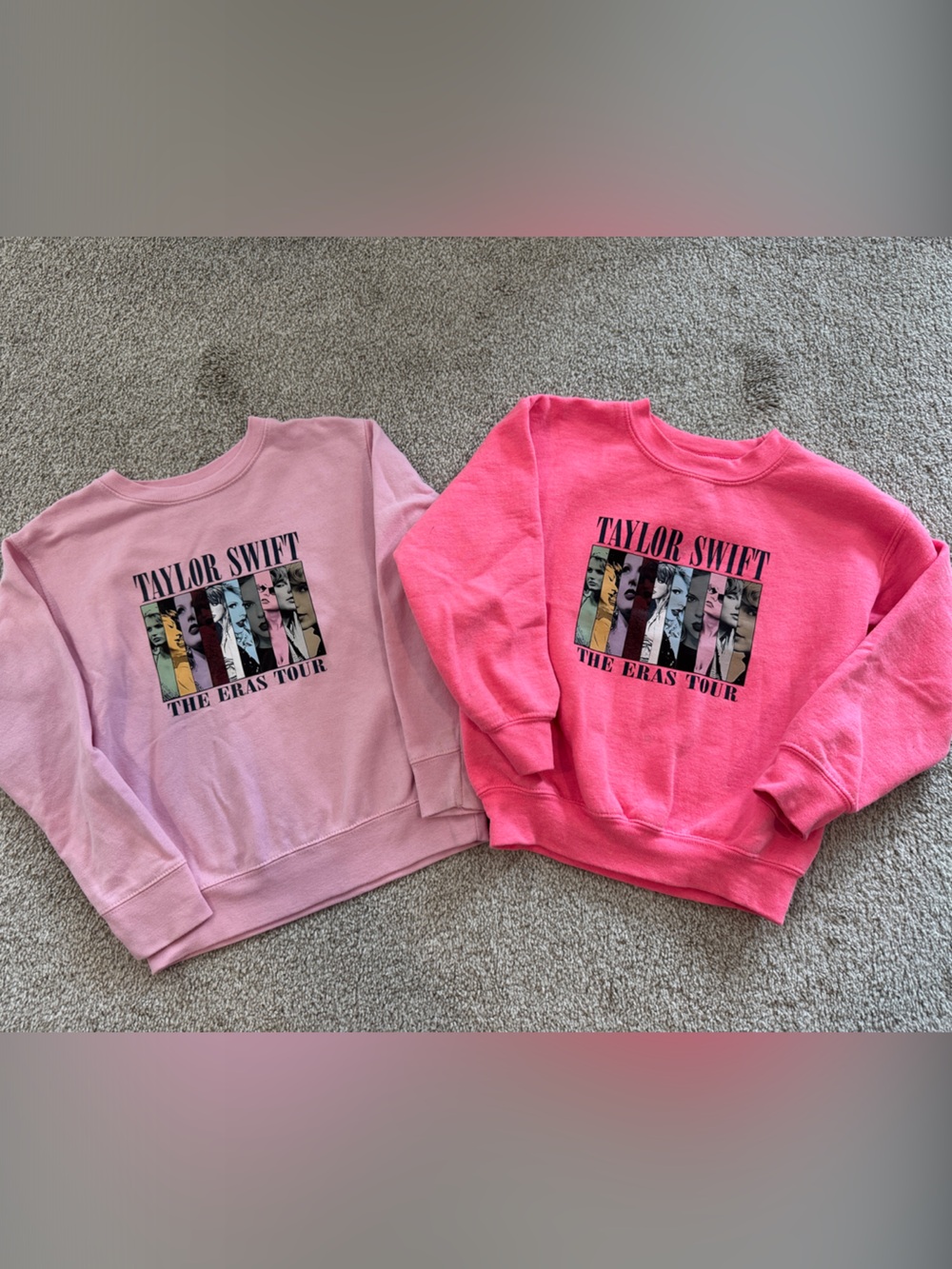 Taylor Swift Kids Sweatshirt Duo in Light Pink and Hot Pink